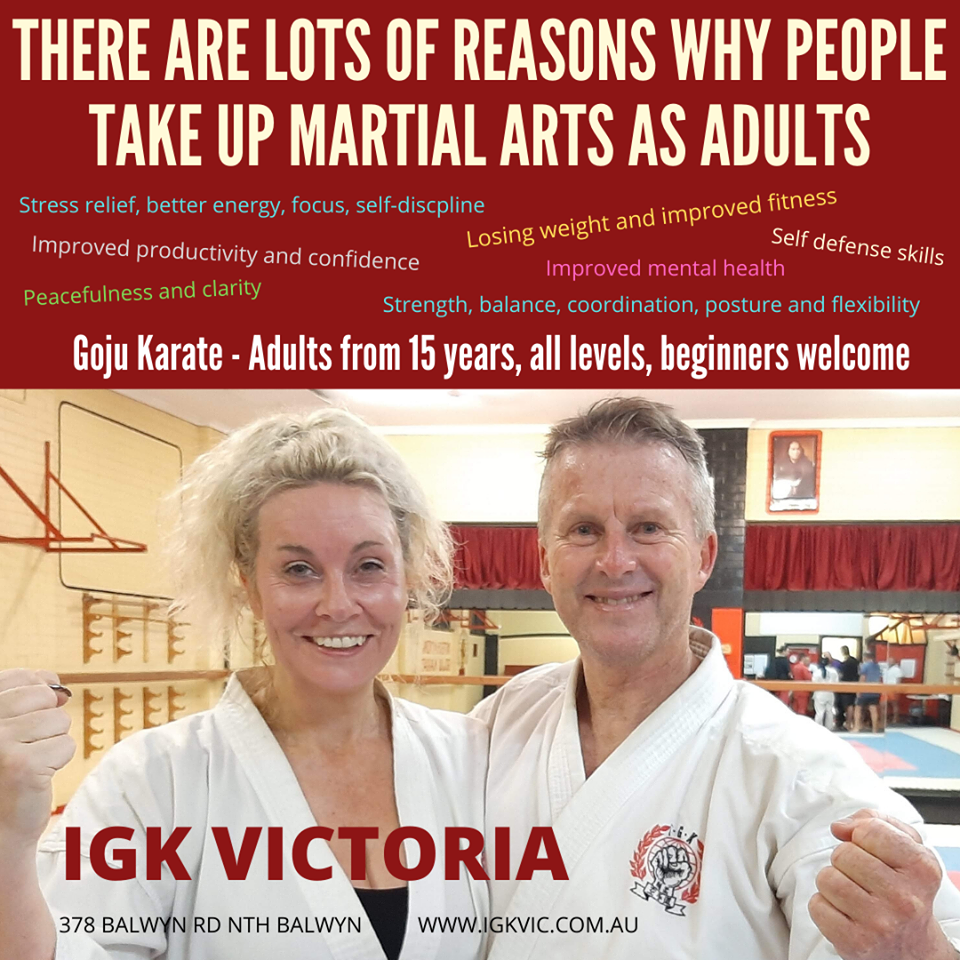 Adults of all ages and levels of experience welcomed at IGK Victoria