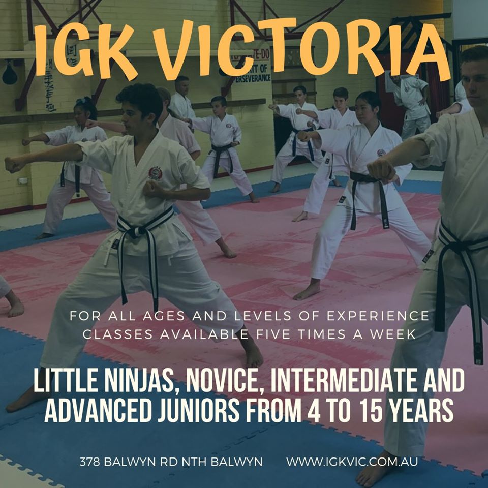 Kids from the age of four upwards are welcome to IGK Victoria. We cater for all levels of experience.